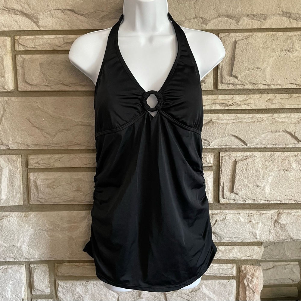 Motherhood Black Maternity Halter-Tie Swim Top Size M